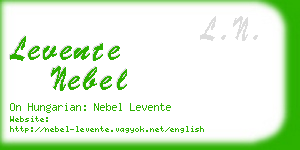 levente nebel business card
